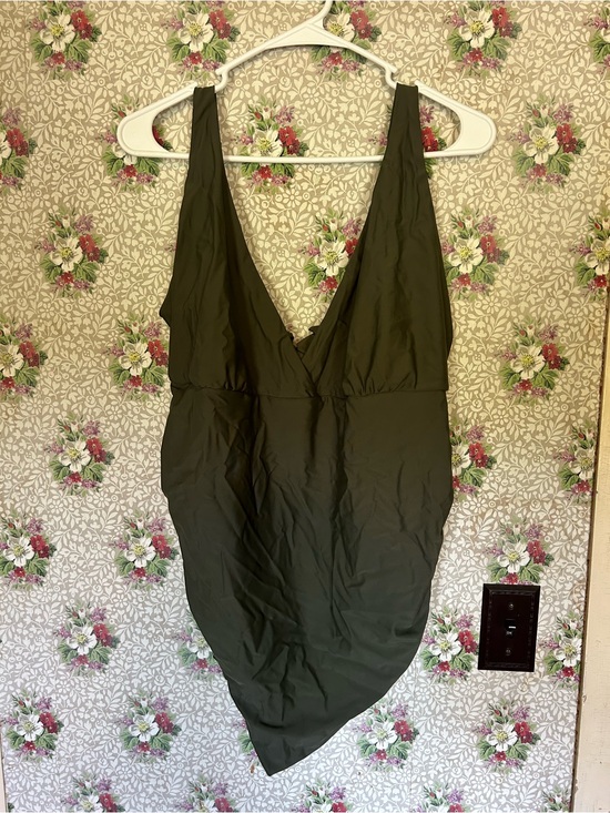 Seraphine Other - Seraphine Maternity Olive Green V-Neck One-Piece